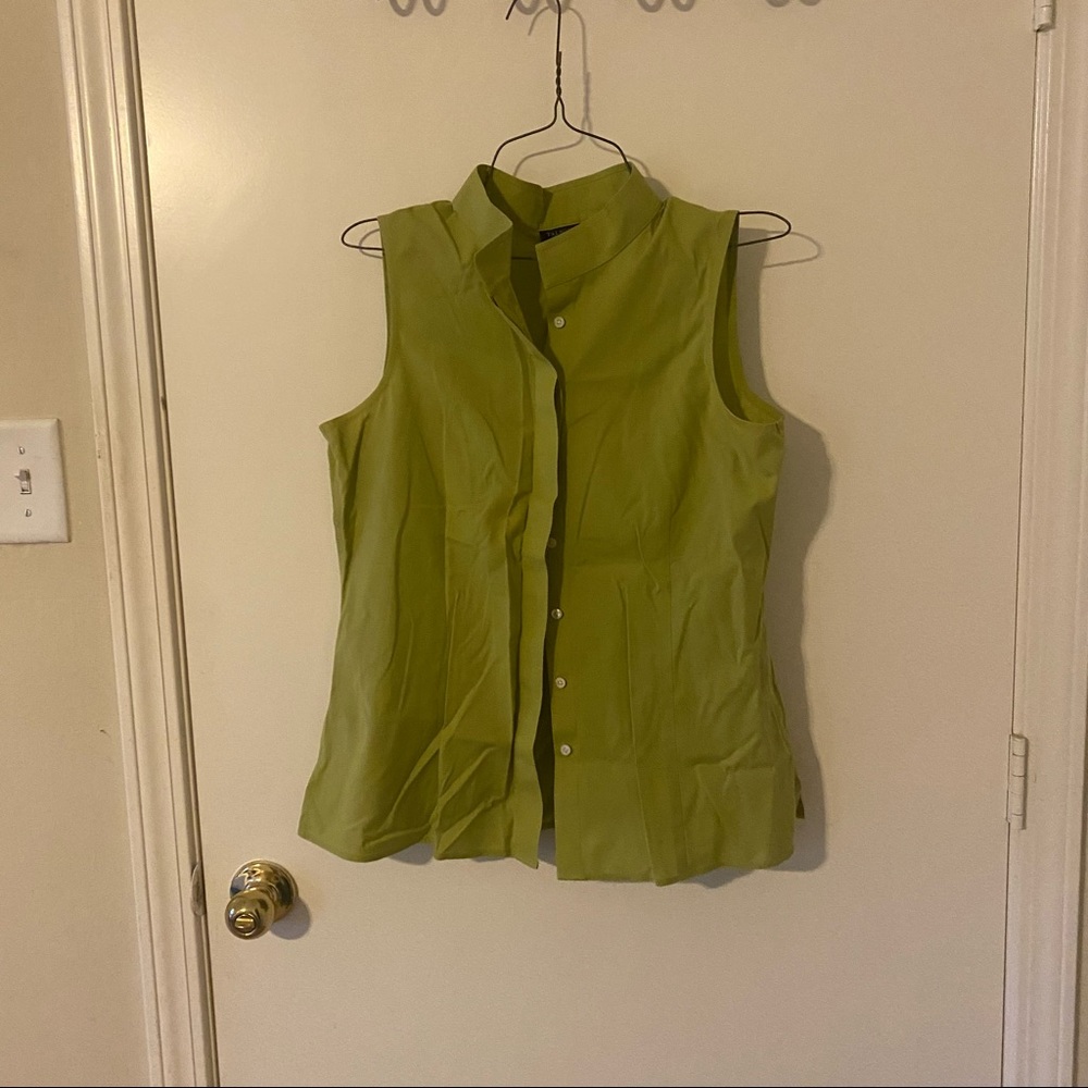 Talbots Mandarin Colar Blouse